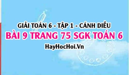 Giải bài 9 trang 75 Toán 6 Tập 1 SGK Cánh Diều